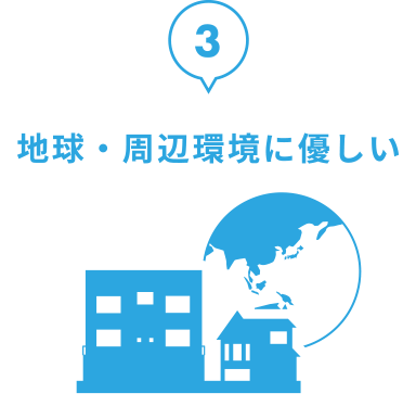 地球・周辺環境に優しい